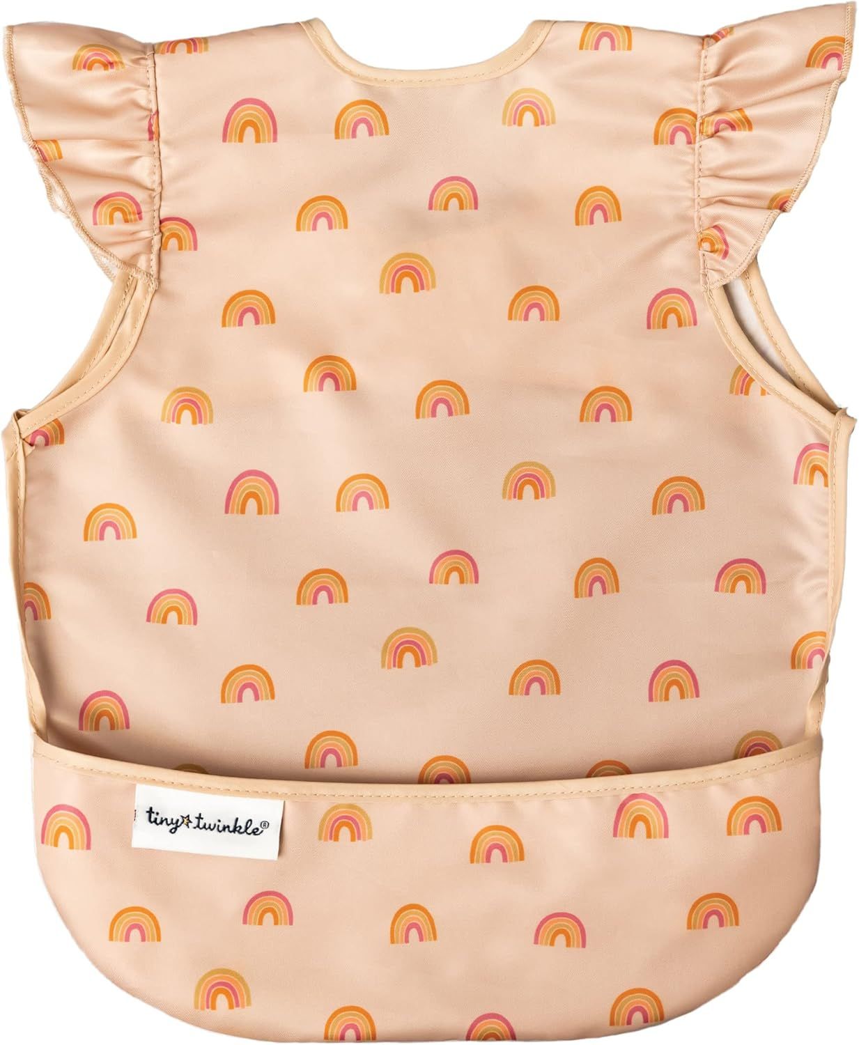 Tiny Twinkle Mess Proof Baby Bib - Waterproof Baby Apron - Great Travel Bib for Baby Eating - Baby F | Amazon (US)