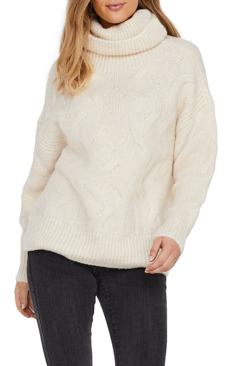 Zeppelin Cowl Neck Cable Sweater | Nordstrom
