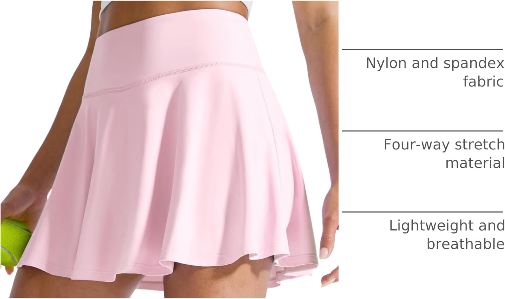 MIER Tennis Skirt for Women Pleated Golf Skirts with Shorts Pocket High Waisted Flowy Athletic Skort for Workout Pickleball | Amazon (US)