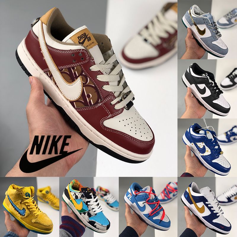 Nike SB Dunk Low Running Shoes X Dior Off White Bears Chunky Dunky Supreme Stars Mens Womens High... | DHGate