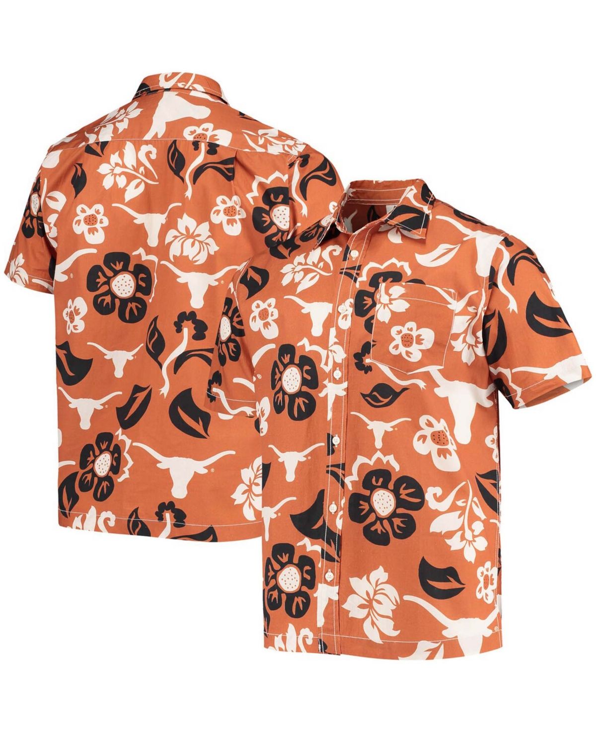 Men's Texas Orange Texas Longhorns Floral Button-Up Shirt | Macys (US)