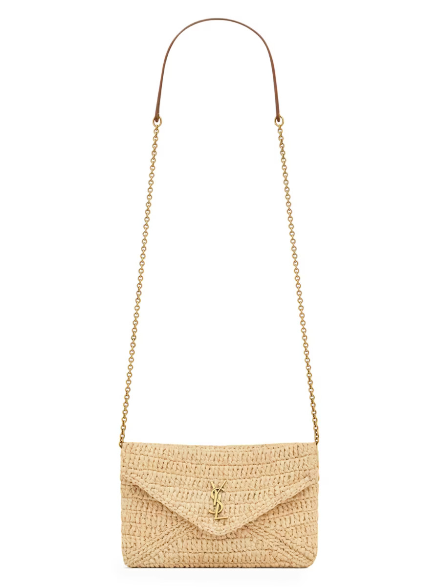 Cassandre Chain Pouch in Raffia | Saks Fifth Avenue