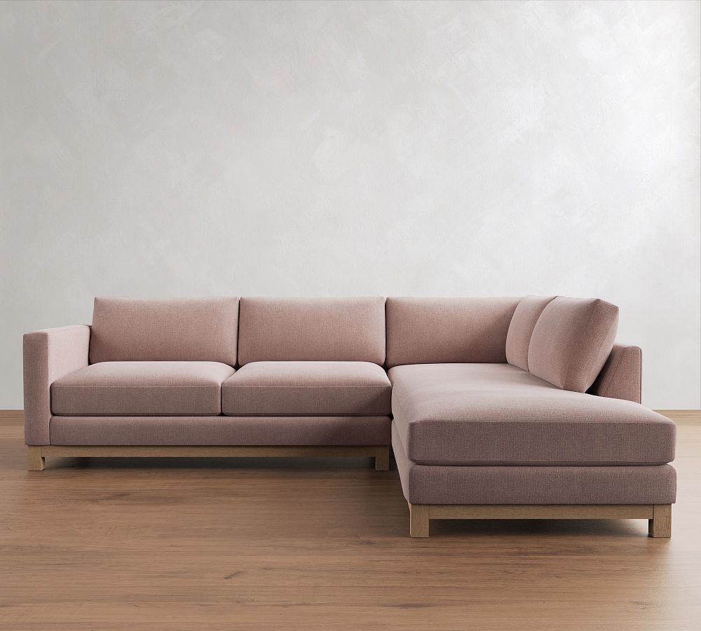 Jake Seadrift Wood Base Return Bumper Sectional (106") | Pottery Barn (US)