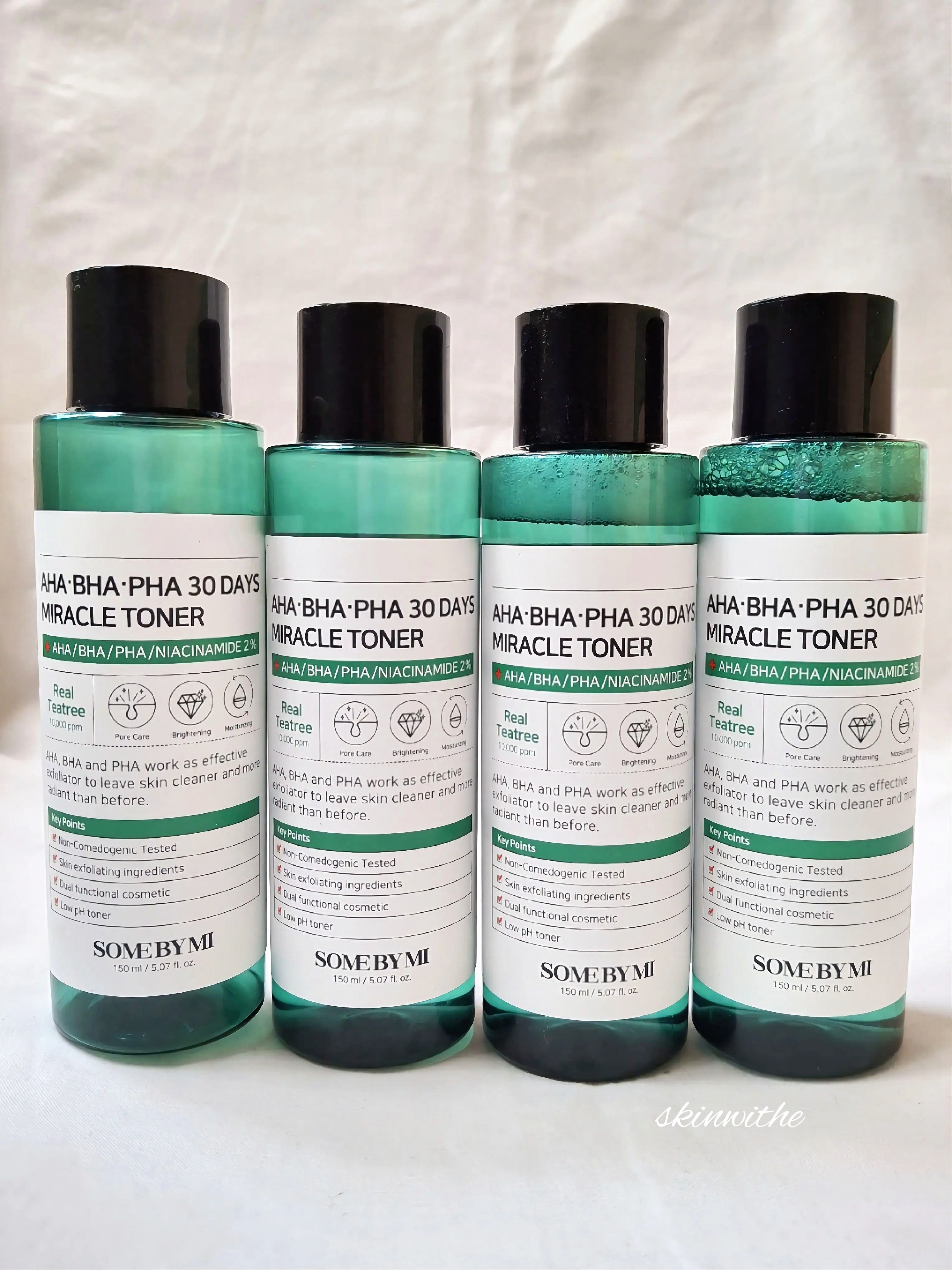 Some By Mi Miracle Toner ▫️Has a light watery texture that absorbs easily into the skin ▫️I use it 3-4 times a week and I make sure to apply sunscreen in the morning ▫️Has AHA BHA PHA to exfoliate the skin, Tea Tree Leaf Water to help control excess sebum and Niacinamide to brighten the skin ▫️I am on my 3rd bottle and i have a backup ready as it helps to improve my skin texture ▫️Has a light tea tree scent that's not overpowering Korean skincare kbeauty 

#LTKdayinmylife #LTKgrwm #LTKBeauty