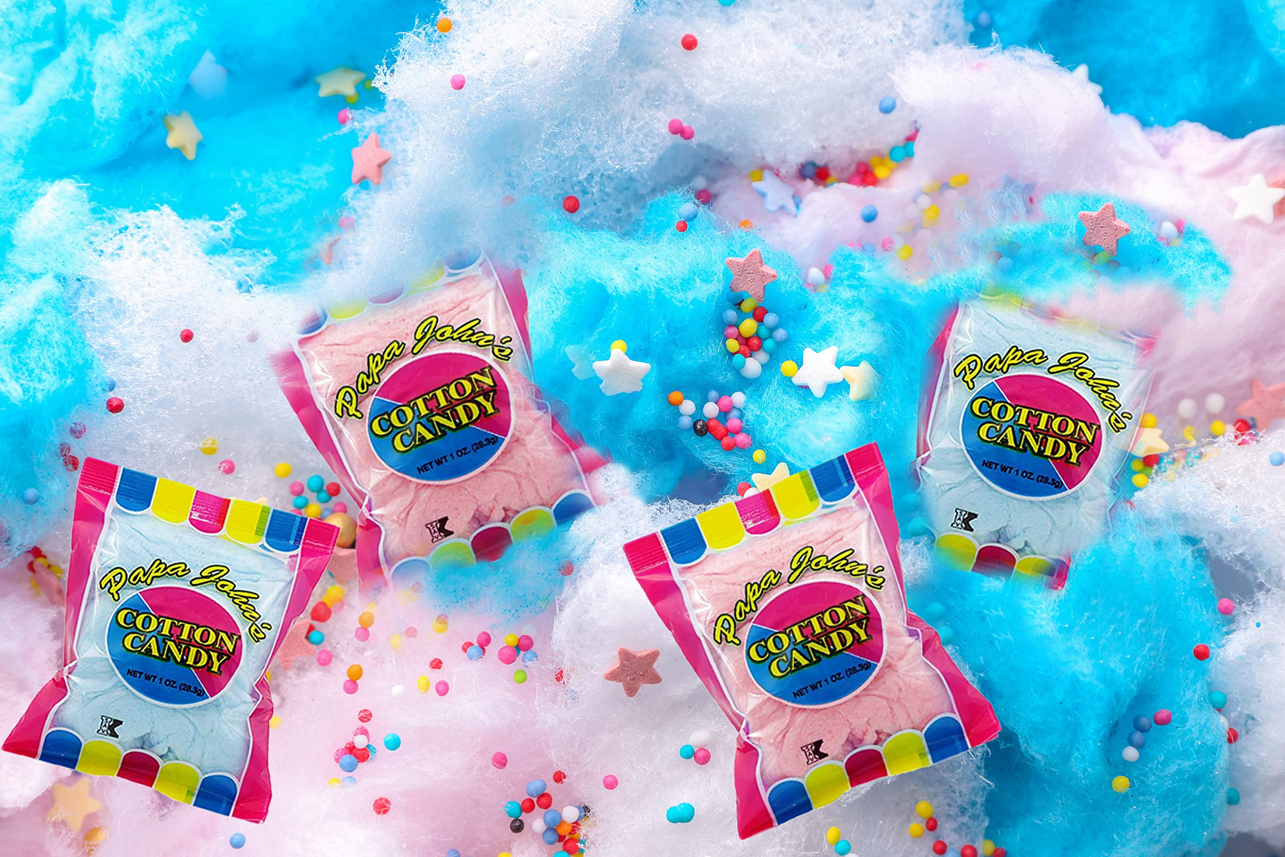 Fruidles Cotton Candy Blue and Pink Party Flavors Supplies Birthday Treats for Kids, Kosher, 1oz ... | Amazon (US)