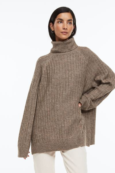 Rib-knit Turtleneck Sweater | H&M (US + CA)