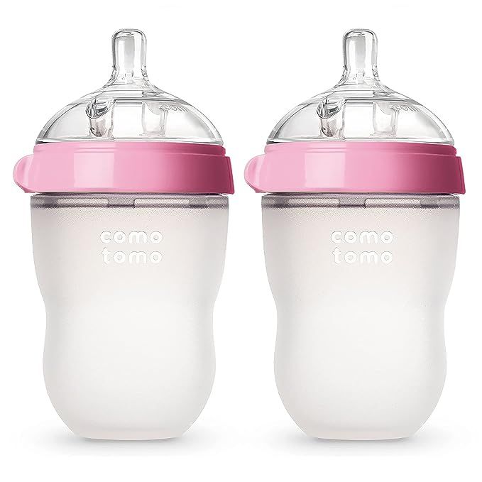 Comotomo Baby Bottle, Pink, 8 Ounce (2 Count) | Amazon (US)