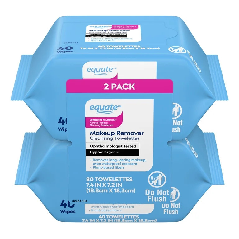 Equate Makeup Remover Cleansing Towelettes, 80 Count | Walmart (US)