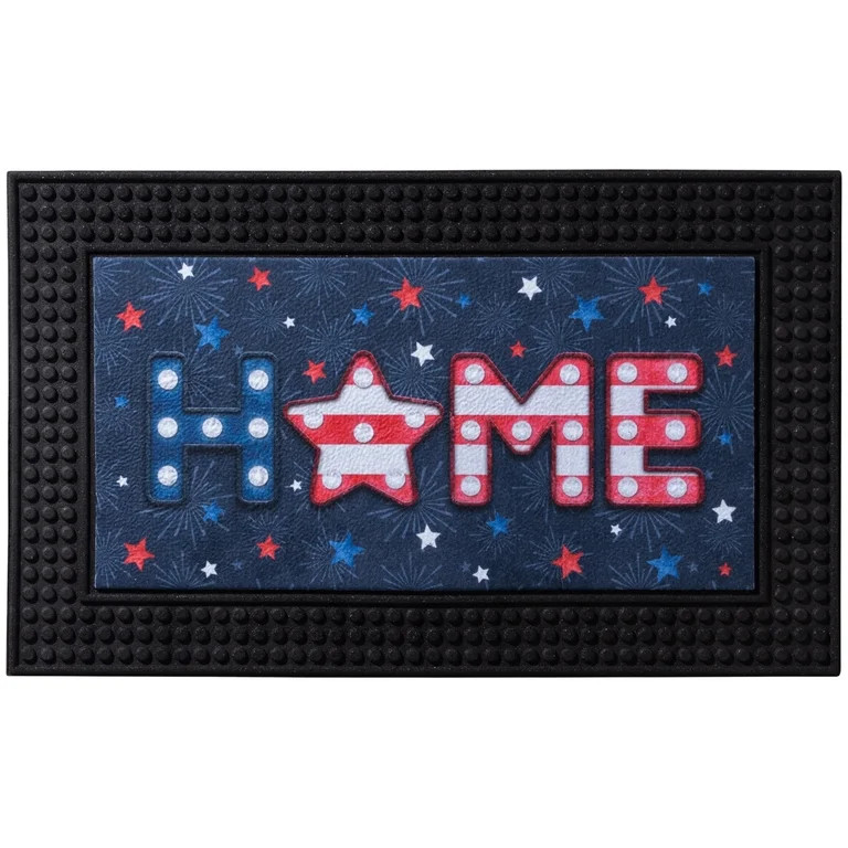 Light-Up Musical Home Outdoor Doormat, Red/White/Blue, 18" x 30", Patriotic by Way To Celebrate | Walmart (US)