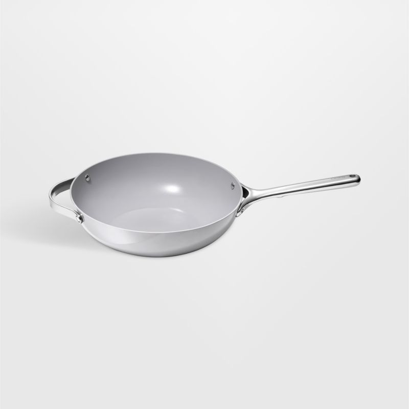 Caraway Cookware Plus Grey Stir Fry Pan | Crate & Barrel | Crate & Barrel