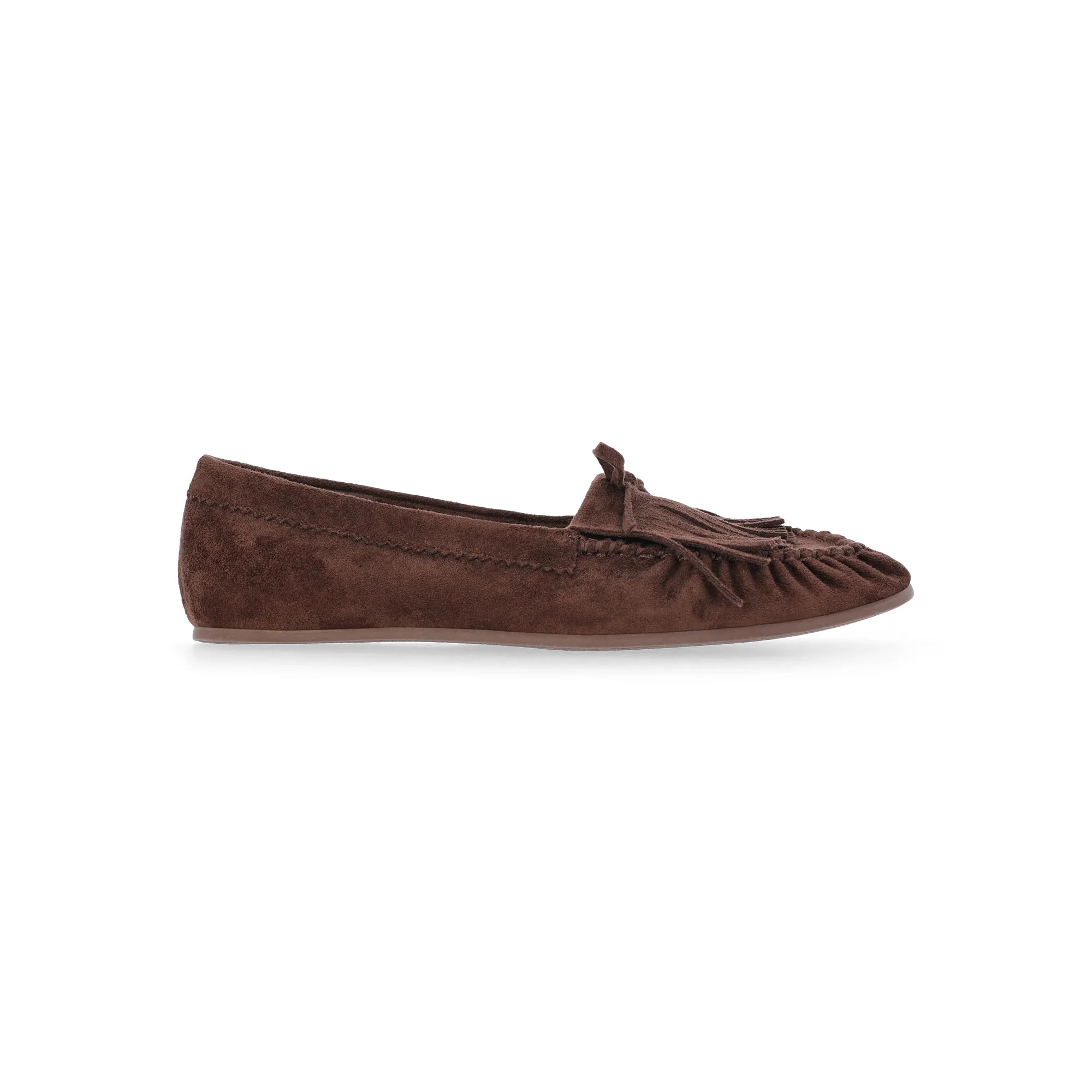 Time and Tru Women's Fringe Suede Moccasins | Walmart (US)