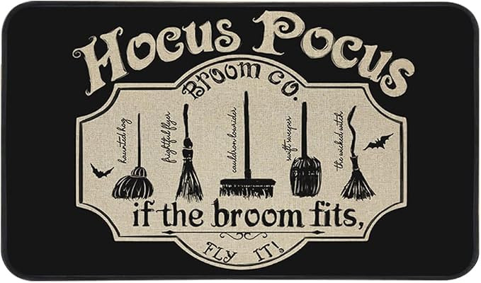 Halloween Welcome Door Mat 17 x 29 Inch, Hocus Pocus Decorative Doormat Non-Slip and Washable Sea... | Amazon (US)