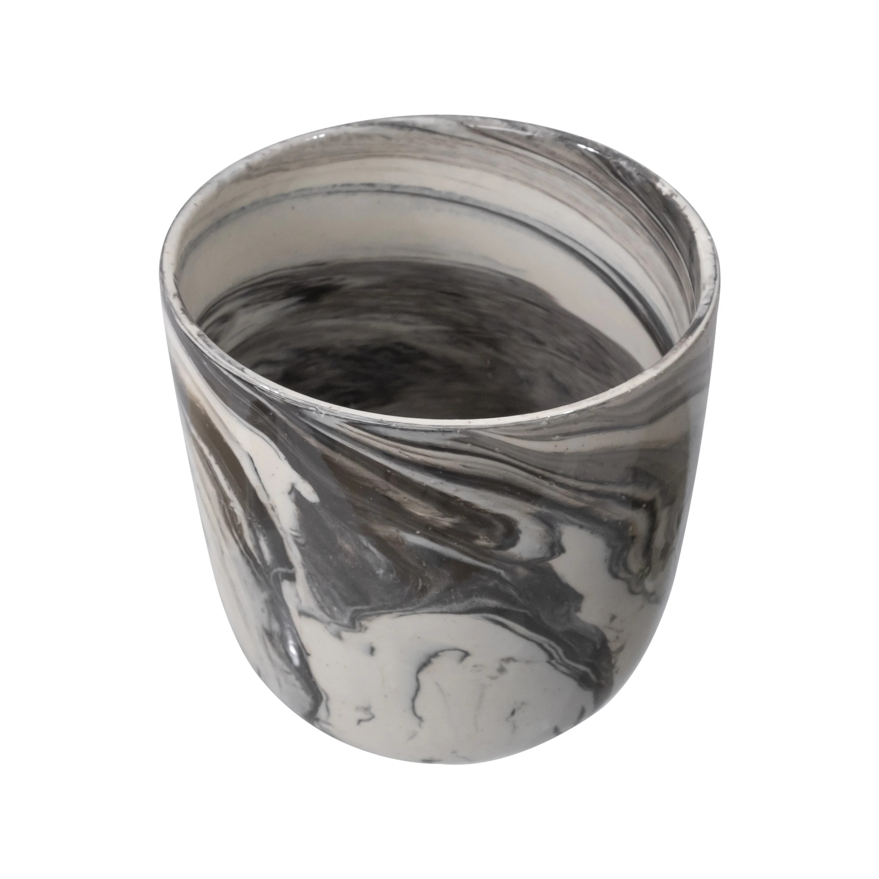 Mainstays Paxton 8.1" x 8.1" x 7.5" Round Black Ceramic Planter | Walmart (US)