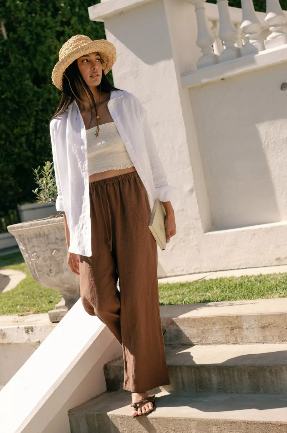 Whimsy + Row Kira Linen Drawstring Pant | Urban Outfitters (US and RoW)