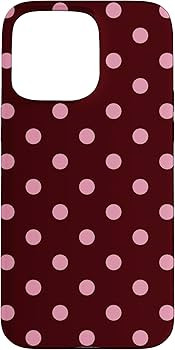 Maroon Pink Big Polka Dot Aesthetic Boho Vintage Girly Case for iPhone 15 Pro Max | Amazon (US)