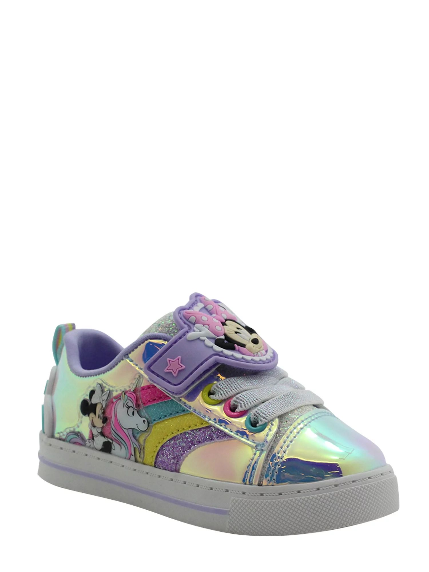 Disney Minnie Mouse Toddler Girl Unicorn Casual Low-Top Court Sneaker | Walmart (US)