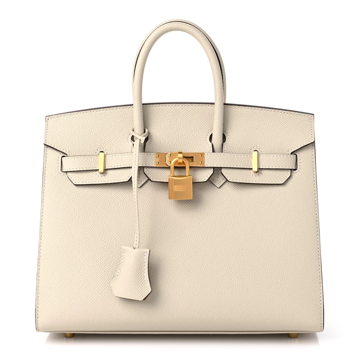 Epsom Horseshoe Birkin Sellier 25 Nata Jaune Ambre | FASHIONPHILE (US)