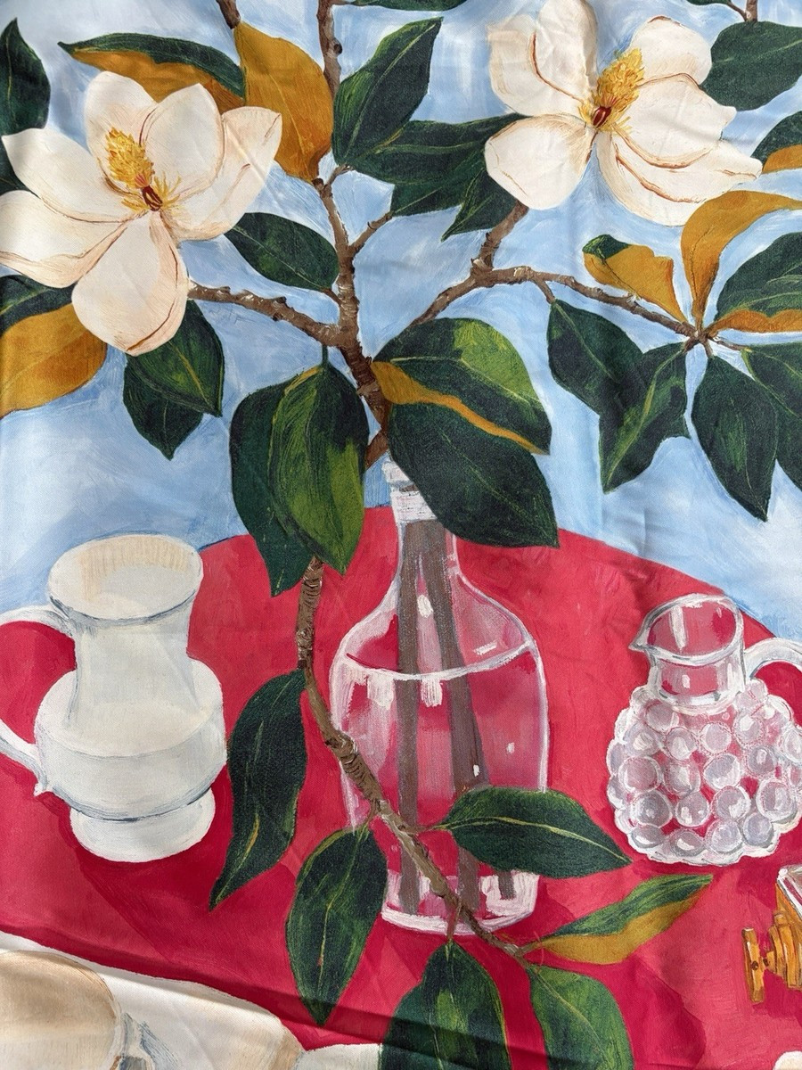 Oscar de La Renta Deadstock Fabric Magnolia Silk Fabric | eBay US