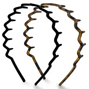 Kitsch Zig Zag Headbands for Women – Fashion Accessories for Slicked Back Styles - Comfortable ... | Amazon (US)