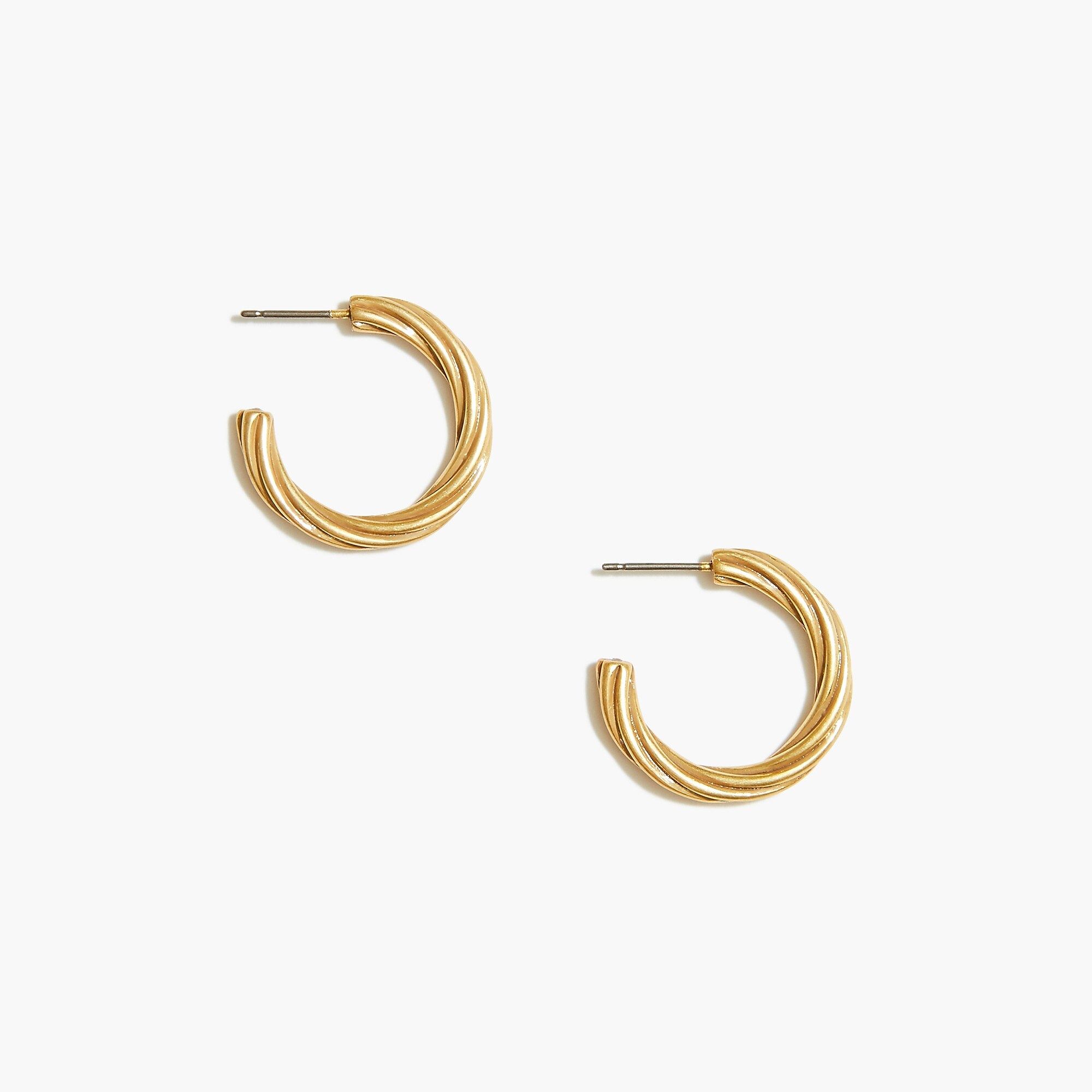 Mini twisted hoop earrings | J.Crew Factory
