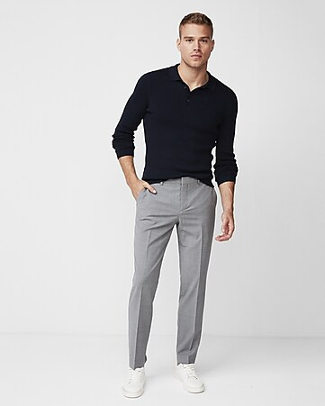 Slim Gray Houndstooth Dress Pant | Express