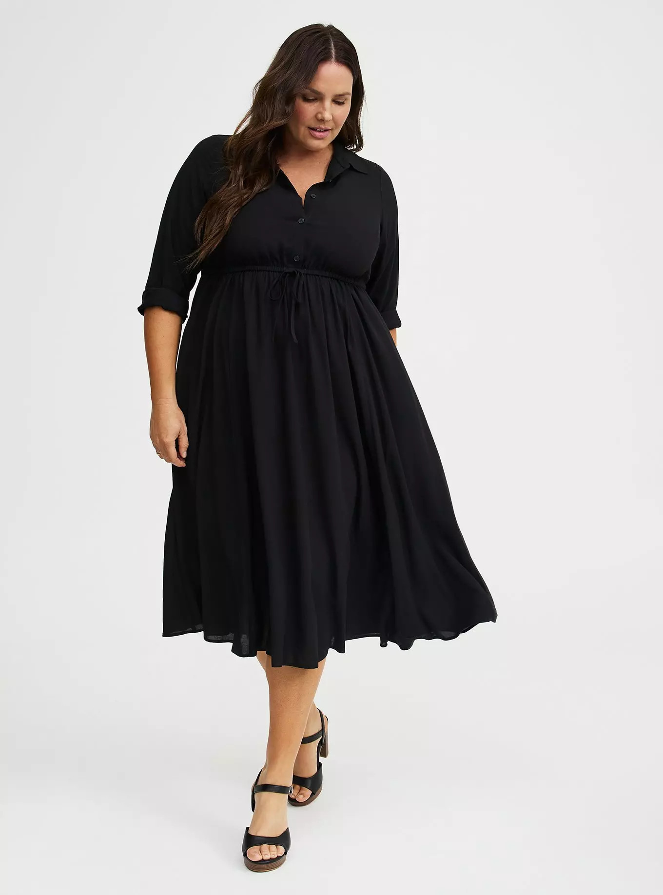 Collared Tea Length Shirt Dress | Torrid (US & Canada)