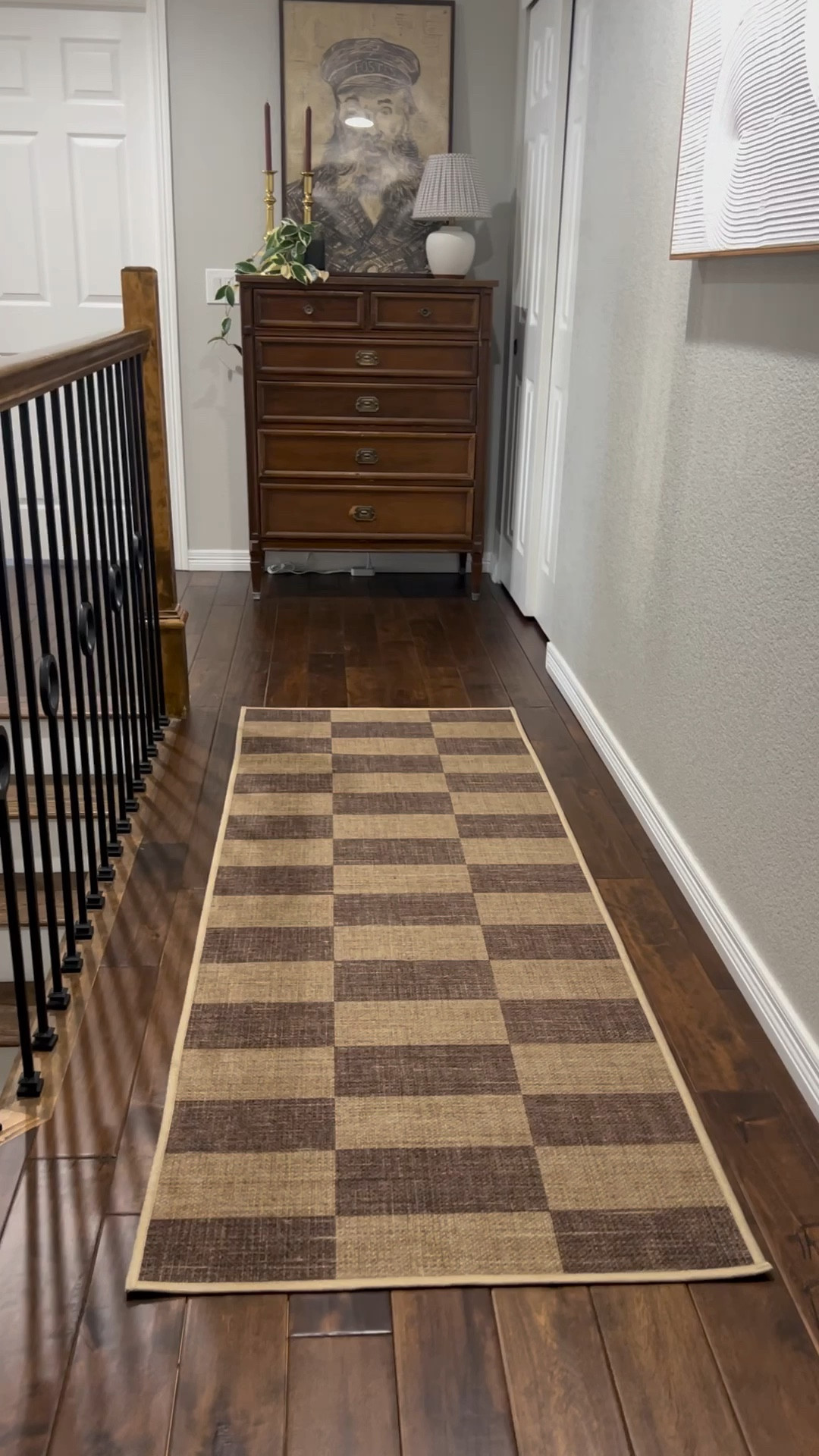 Entryway styling. Entryway decor. Hallway styling. Hallway decor. Checkered rug. Etsy art. Digital art. Vintage finds. Amazon home decor  

#LTKVideo #LTKstyletip #LTKhome