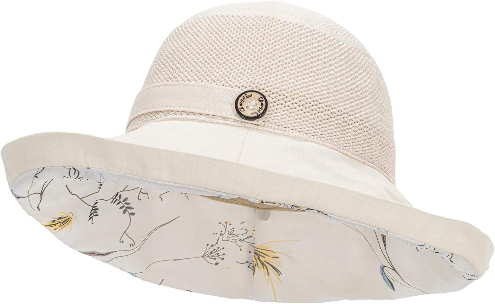Summer-Mesh-Sun-Hats-for-Women-UV- Protection-Wide-Brim Packable-Bucket-Hats Foldable-Beach-Hat | Amazon (US)