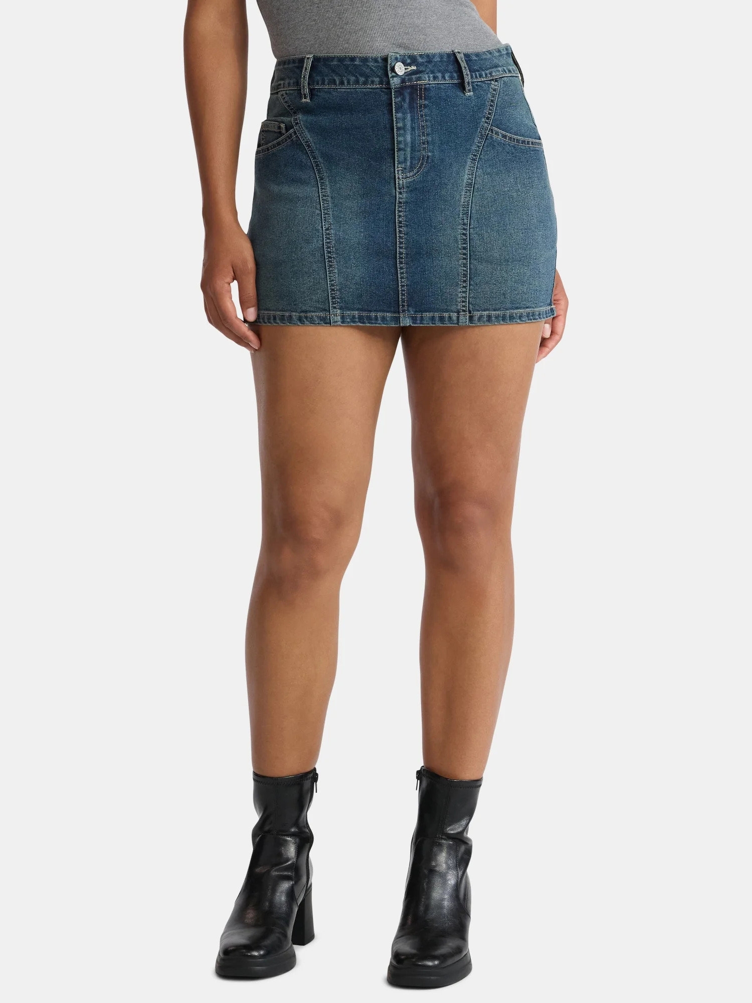 Madden NYC Women's Denim Mini Skirt, Sizes XXS-XXL | Walmart (US)