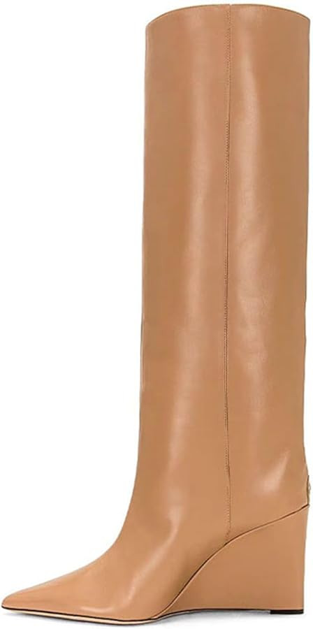 Women's Boots Wedge Pointed Toe Winter Boots Suitable for Autumn And Winter High Heel Fashion Boo... | Amazon (UK)