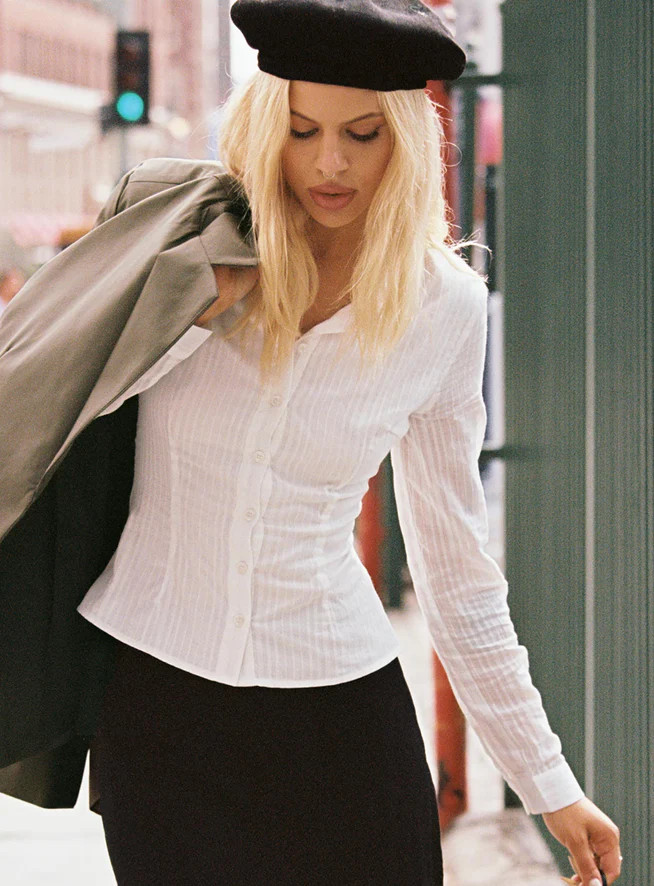 Fogler Shirt White | Princess Polly US