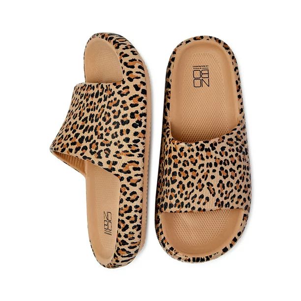 No Boundaries Women's Comfort Slide Sandals - Walmart.com | Walmart (US)