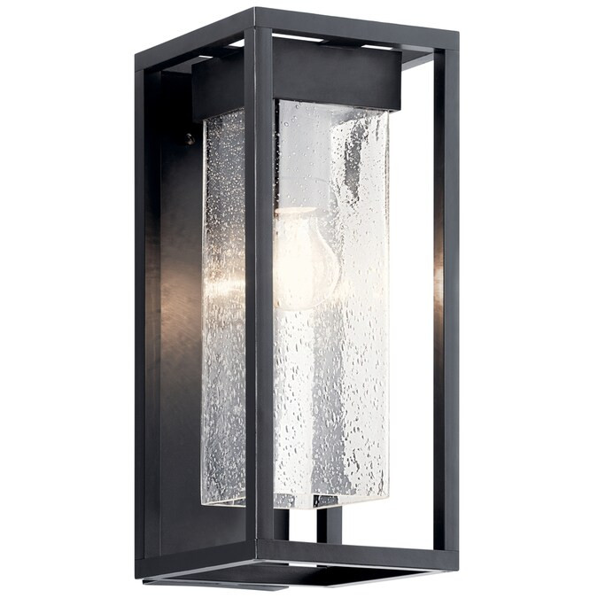 Kichler Mercer Black and Silver Transitional Outdoor Sconce Lowes.com | Lowe's