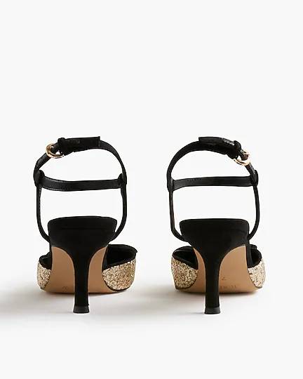 Glitter double-bow heels | J.Crew Factory