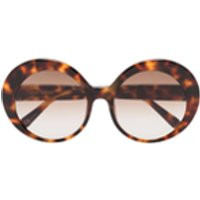 Linda Farrow brown oversized tortoiseshell sunglasses | Farfetch EU