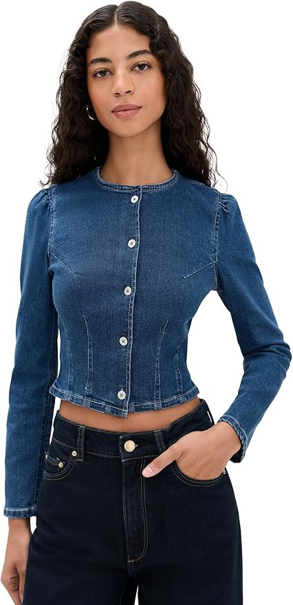 DL1961 Women's Sculpted Denim Top | Amazon (US)