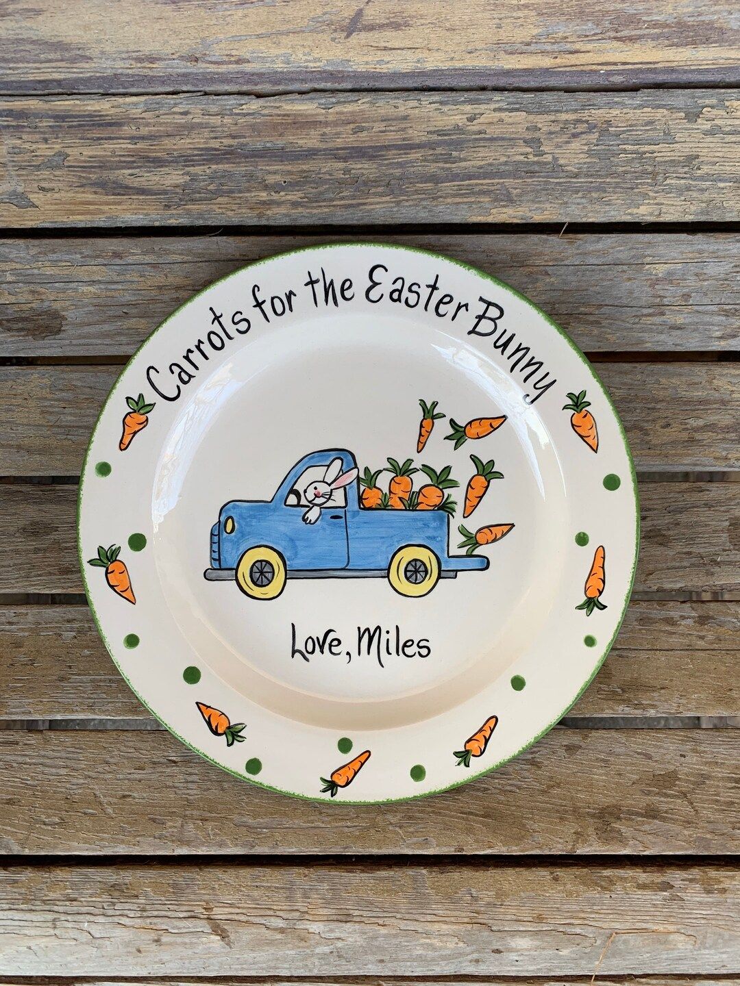 Carrots for Easter Bunny Plate Truck Design | Etsy (US)