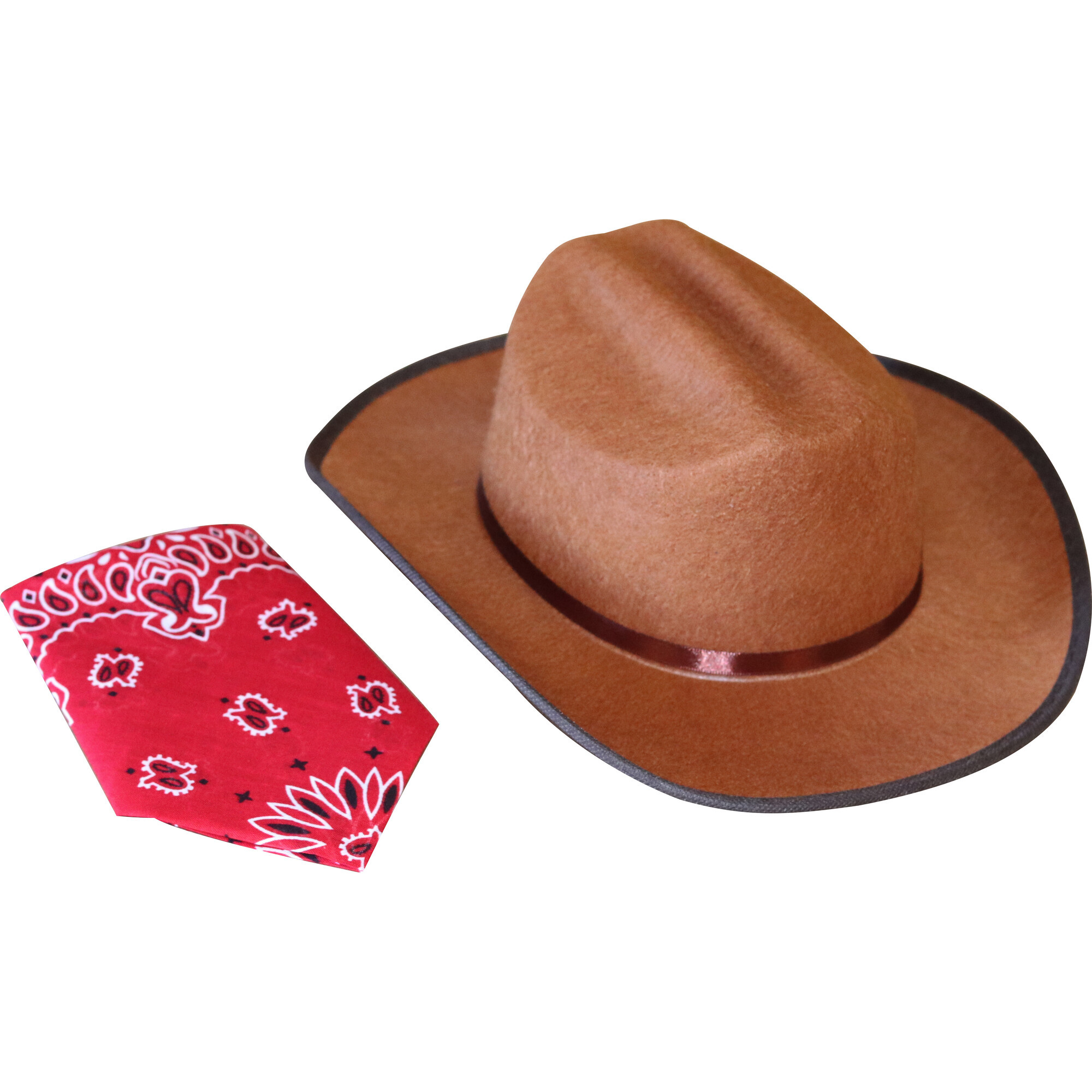 Jr. Cowboy Hat w/ Bandanna, Brown | Maisonette