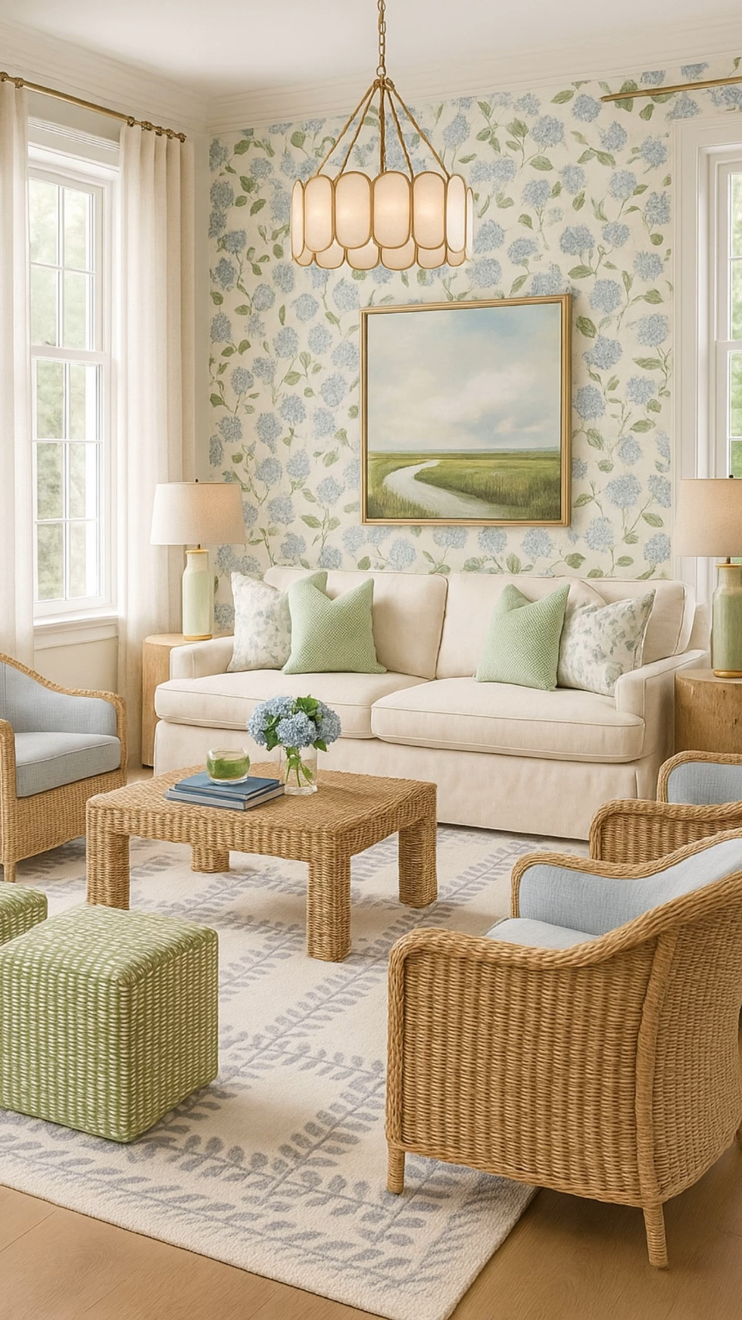 A beautiful bright and happy blue and green living room design! 

#LTKSaleAlert #LTKHome #LTKStyleTip