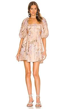 Zimmermann Rosa Cut Out Mini Dress in Lilac Wisteria Floral from Revolve.com | Revolve Clothing (Global)