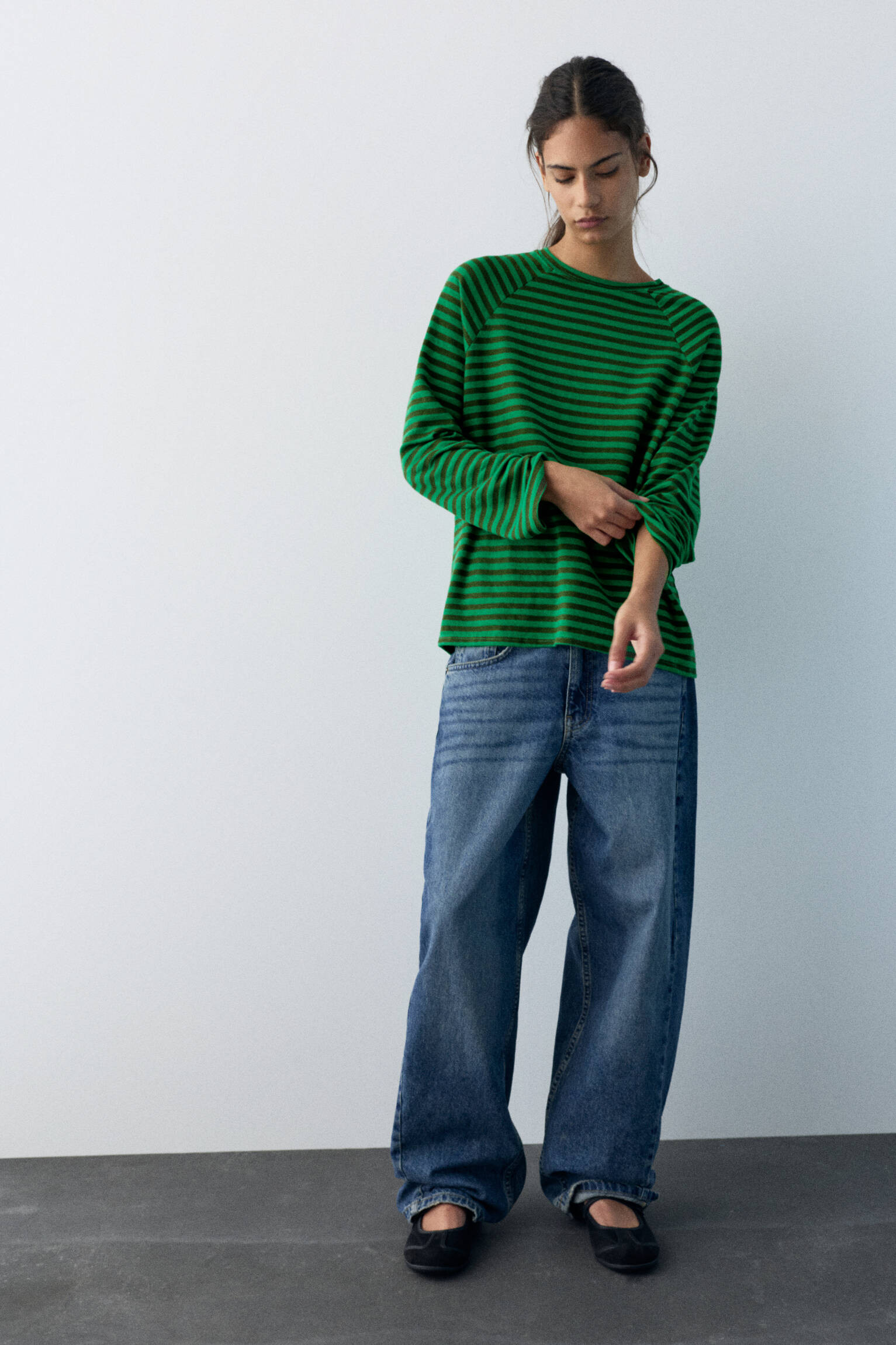 Long-sleeve striped T-shirt - Pull&Bear United Kingdom | PULL and BEAR UK