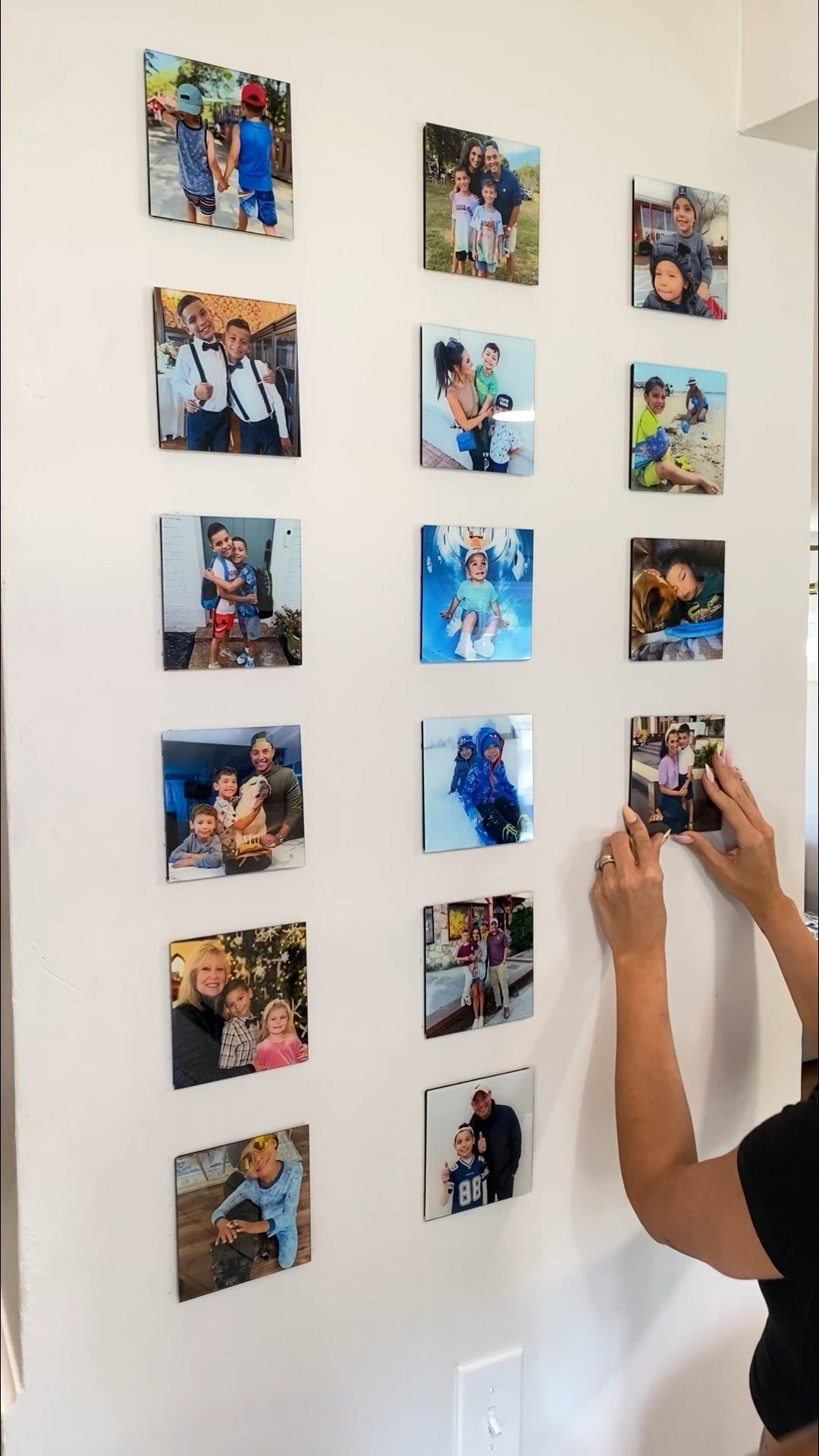 A new collage wall because I can never pick just one photo. Love mixing iPhone candids, professional photos and all stages of life in one space. 🥹 These glass prints from @fractureme are so vibrant - the perfect intro for guests when they walk through the door! Would make such a good gift for Mother’s Day if you’re looking for new, unique ideas 🌸🎁 

#LTKMothersDay #LTKmomlife #LTKHome