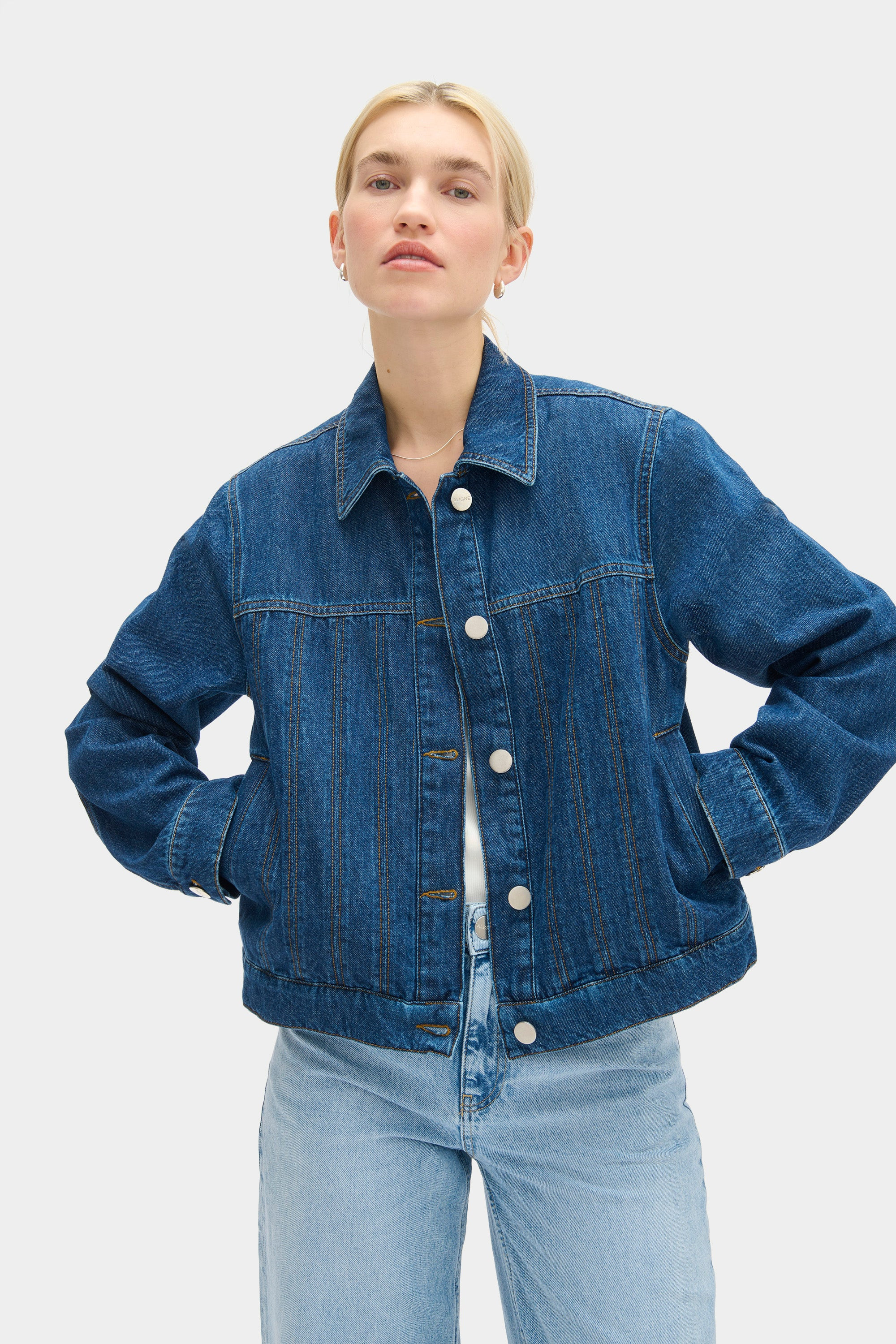 ALIGNE Denim Jacket - Blue | Hestia | ALIGNE USA