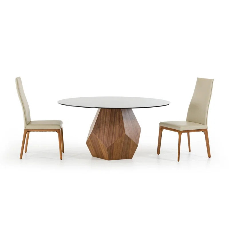 Wade Logan® Avanicole Round Glass Top Dining Table & Reviews | Wayfair | Wayfair North America