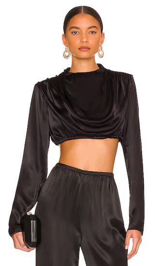 Chelsie Crop Top in Black | Revolve Clothing (Global)