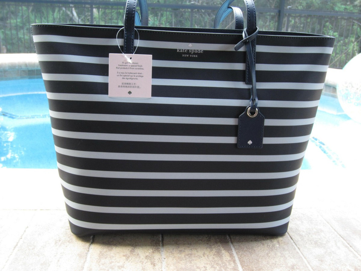 NWT KATE SPADE JANIE LEATHER TOTE PURSE  WKRU6264 TWO TONE BLUE | eBay | eBay US