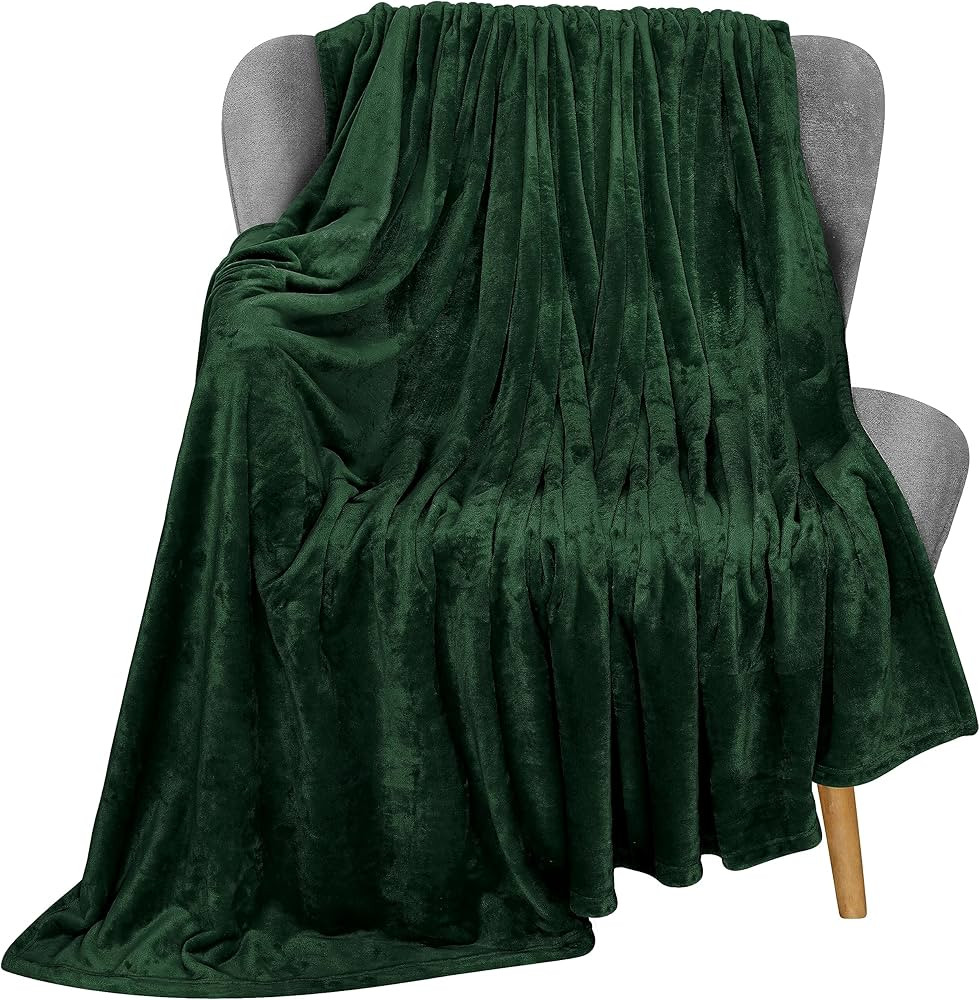 Utopia Bedding Fleece Blanket Throw Size Forest Green 300GSM Luxury Blanket for Couch Sofa Bed An... | Amazon (US)