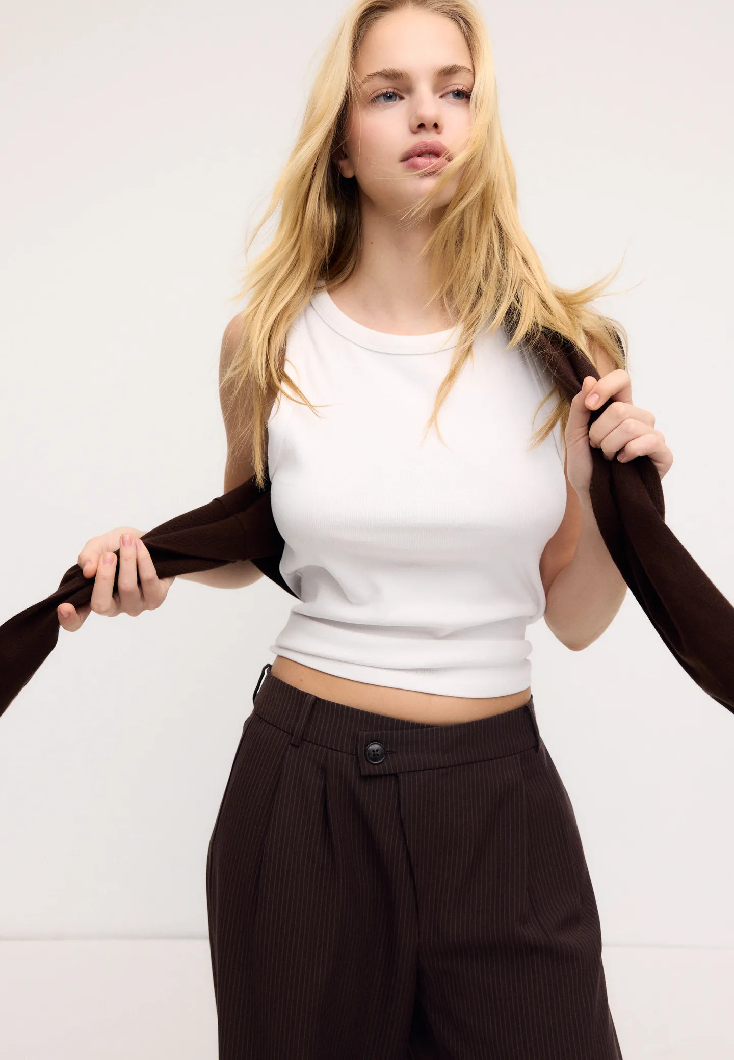 Basic racerback top - Women's T-shirts | Stradivarius United Kingdom | Stradivarius (UK)