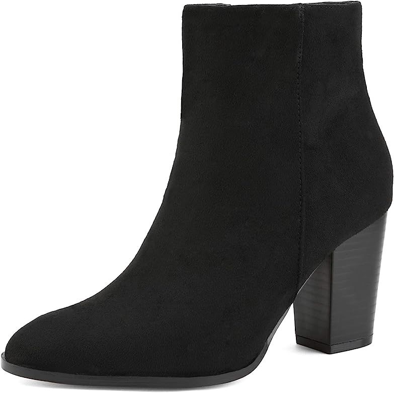 DREAM PAIRS Women's Chunky Block Heel Ankle Booties | Amazon (US)