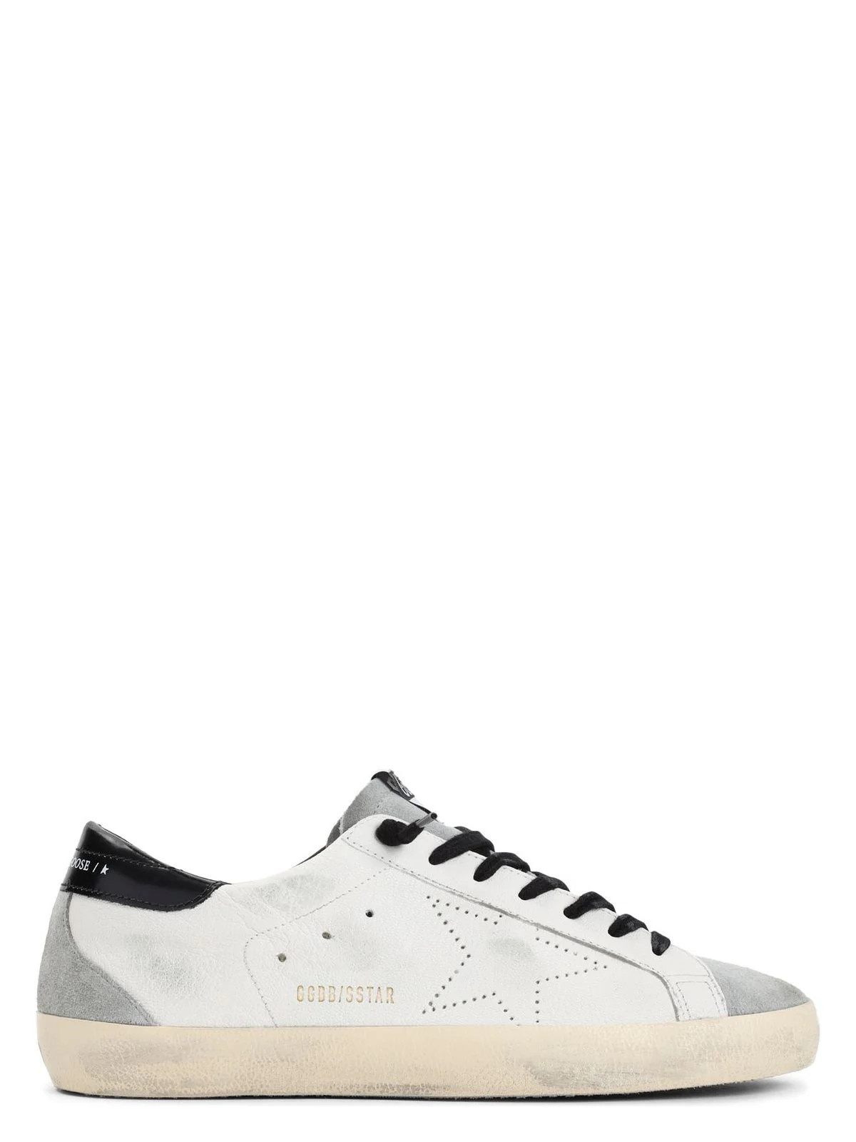 Golden Goose Men's Super Star Sneaker in Whtgreyblk | Size 44 | GMF00262F006895 | LOZURI